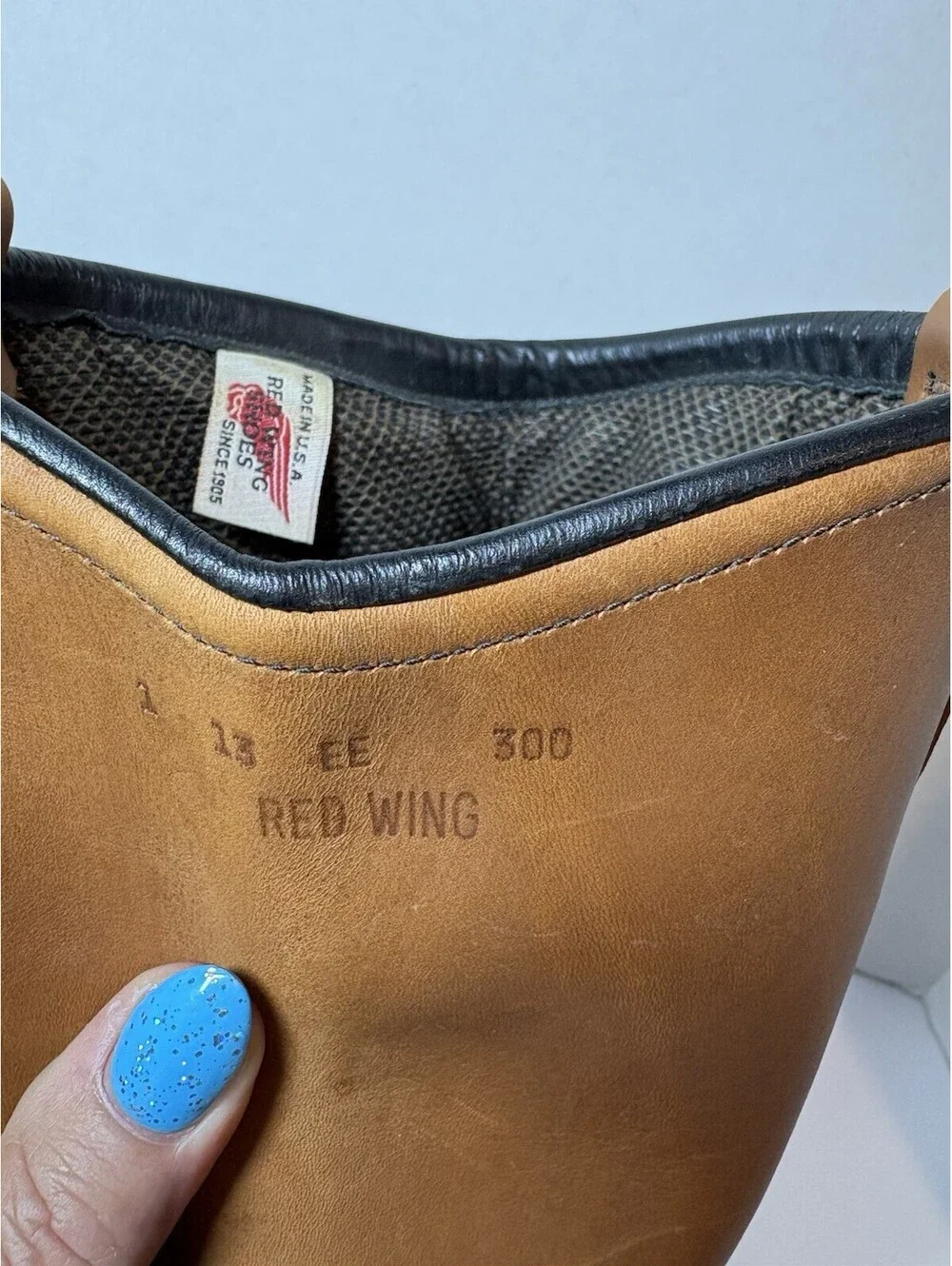 Red Wing 1105 Pecos Men’s Size 13 EE Brown Leather Soft Toe Pull On Work Boots.